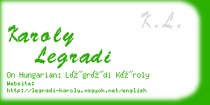 karoly legradi business card